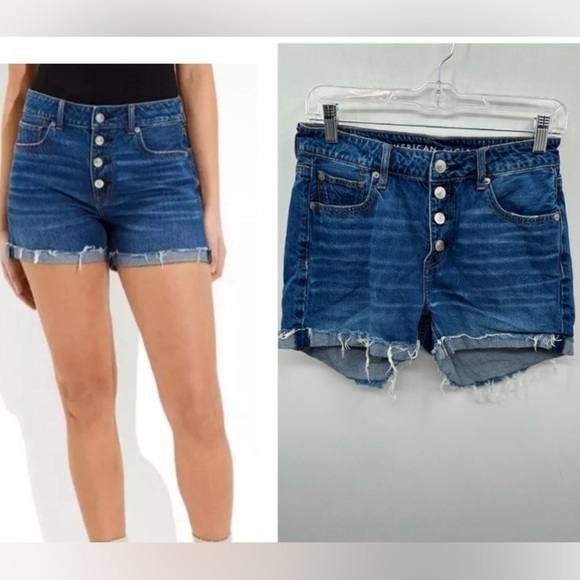 AEO TOMGIRL Button-fly denim woman's short.  00 - Picture 1 of 10